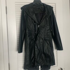 Black Long Rain Coat